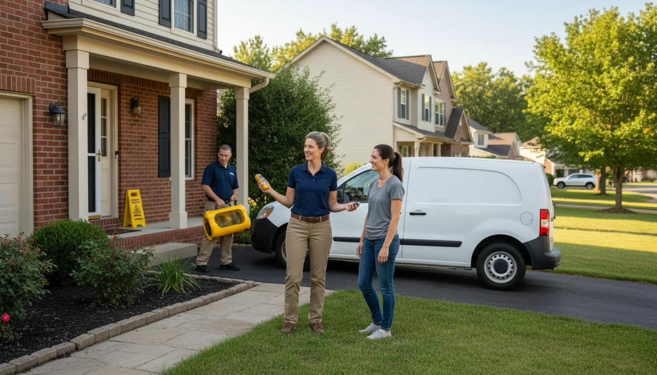 Residential water damage restoration in Colon, MI
